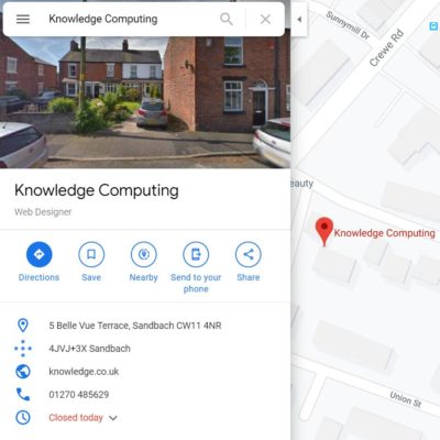 Knowledge Computing Google Map listing