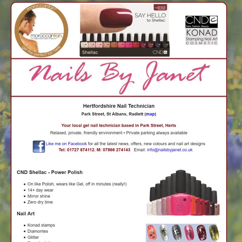 Nails by Janet website