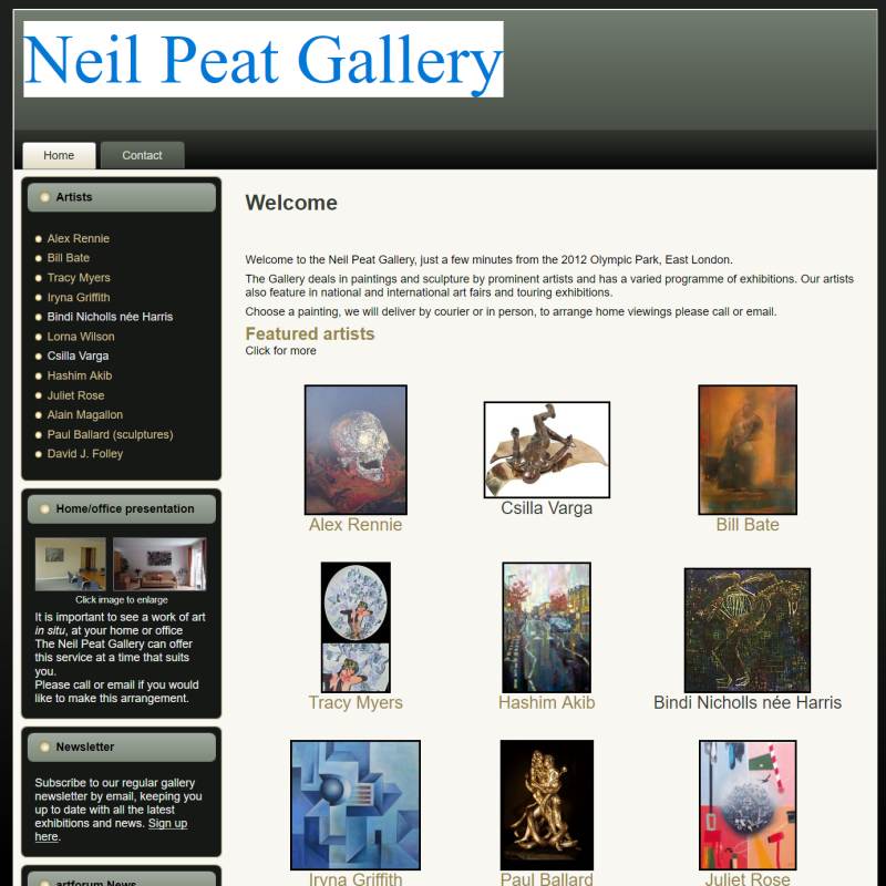 Neil Peat Gallery website