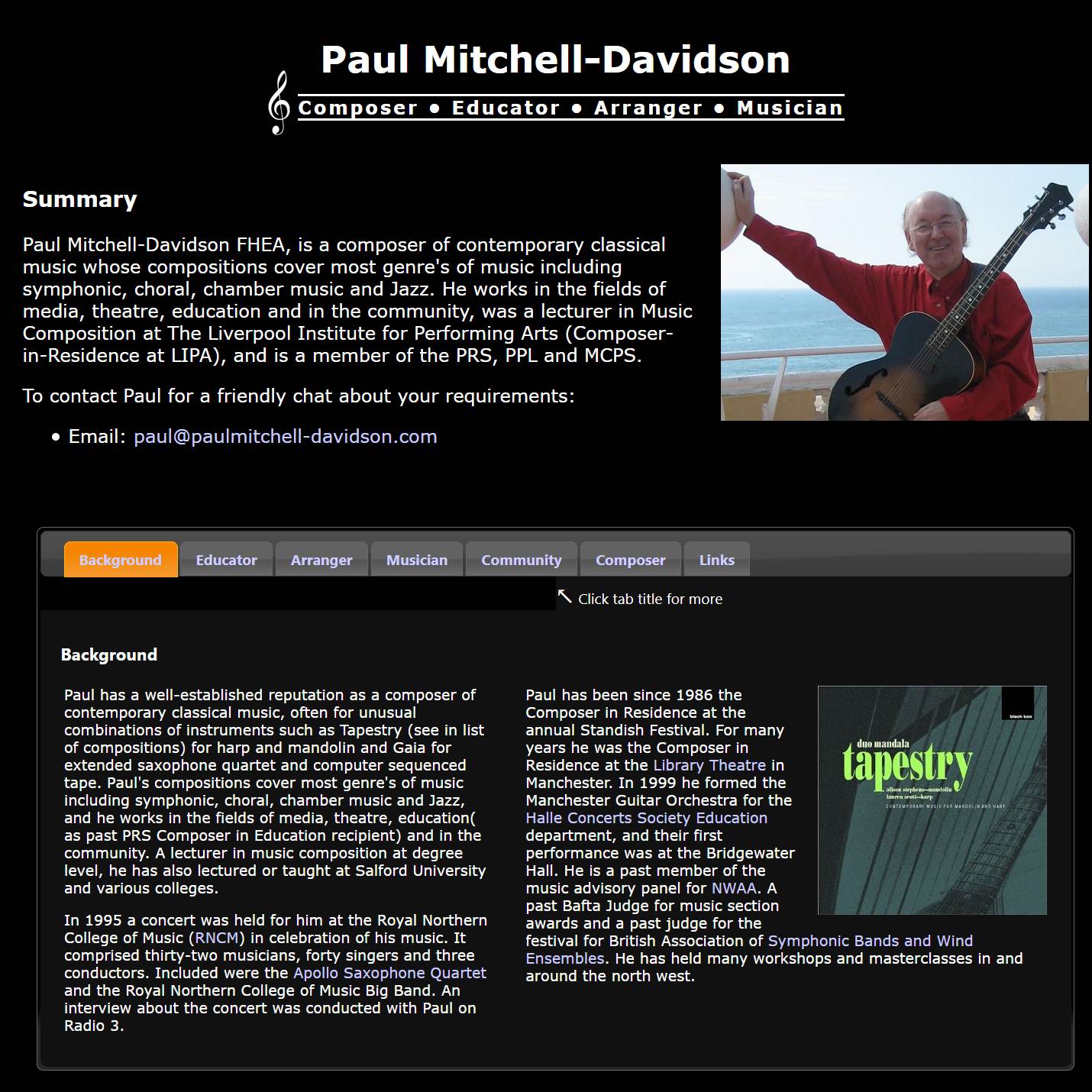 Paul Mitchell-Davidson website