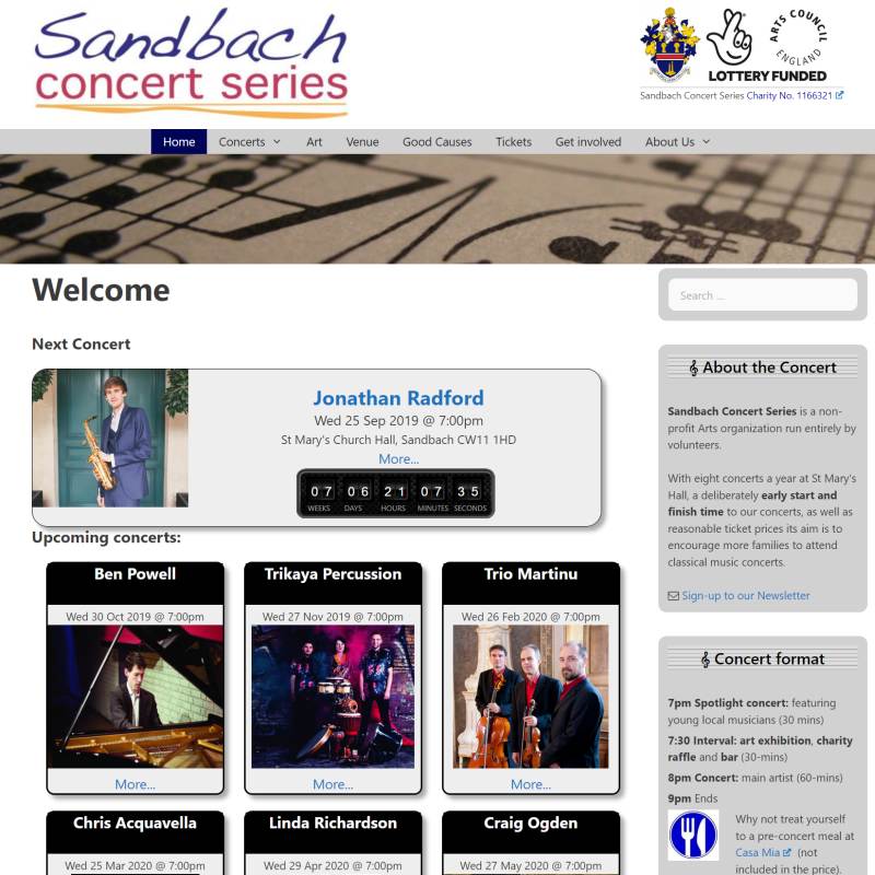 Sandbach Concert Series website