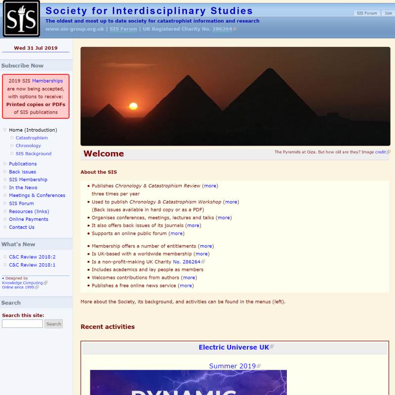 Society for Interdisciplinary Studies website